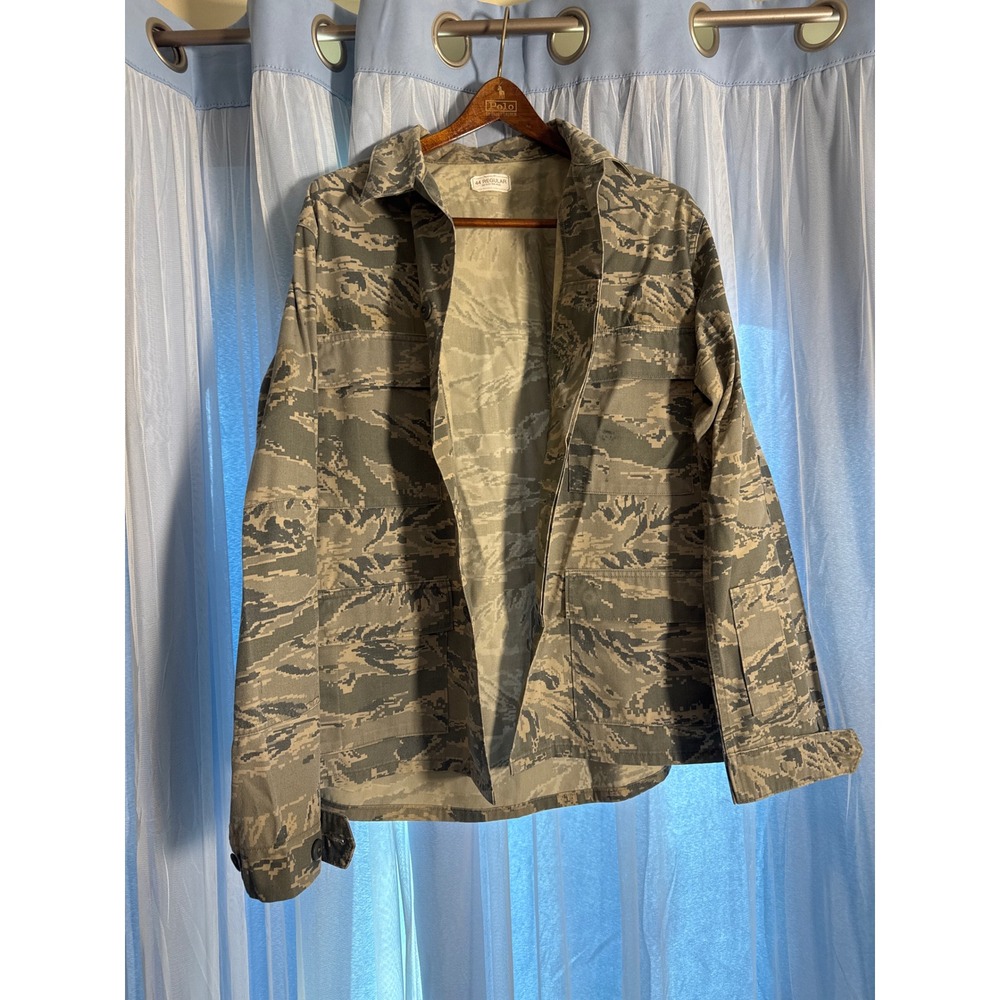 US Air Force Utility Coat Mens 44 Regular ABU Digital Tiger Stripe Camo EUC